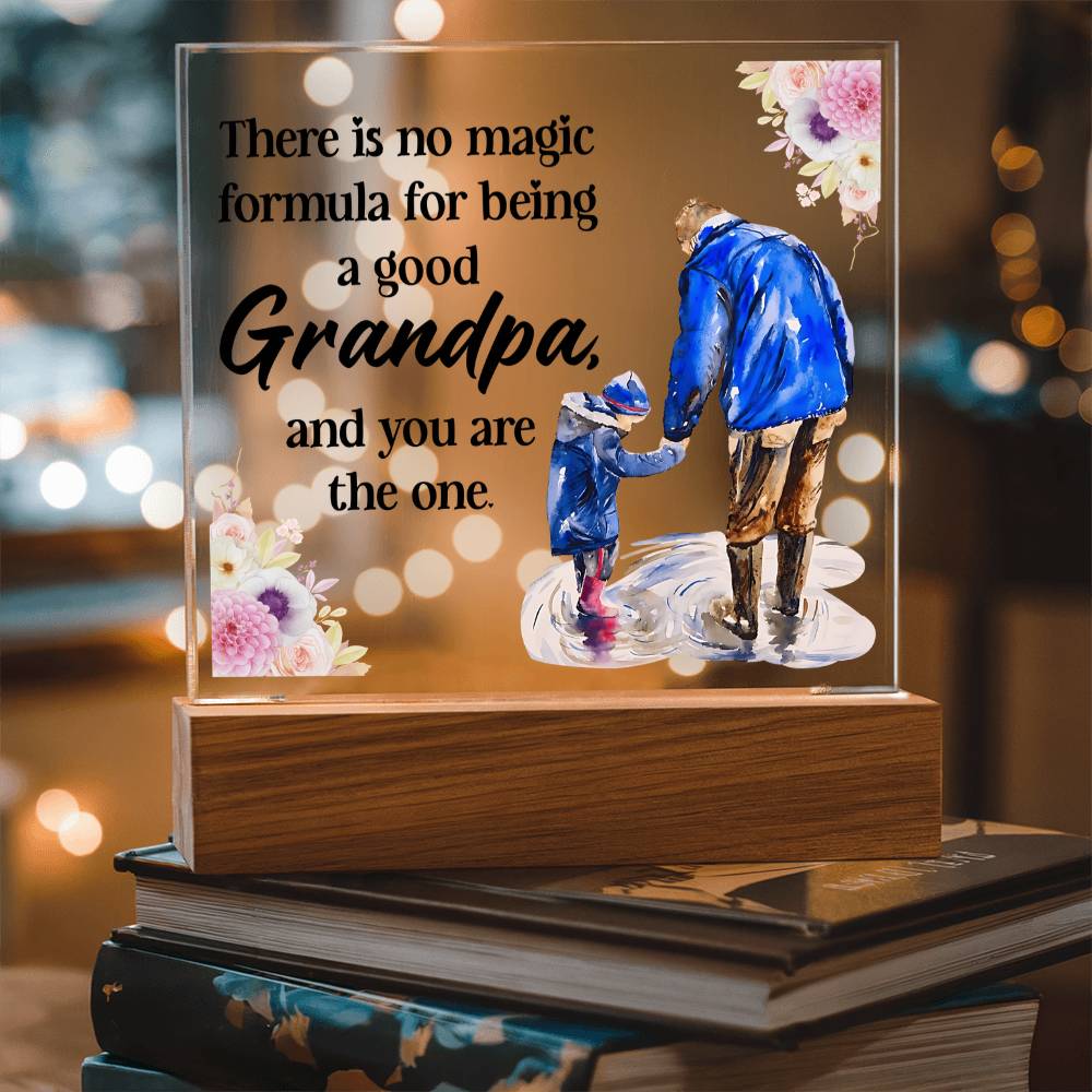 Acrylic Square Design Grandpa